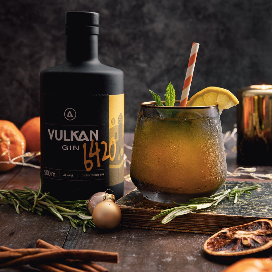 Vulkan-Gin 6420 – Zitrone Limette Dry Gin - 500ml
