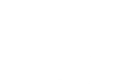 Vulkan GIN Logo – Premium-Gin Marke mit stilisiertem Vulkansymbol