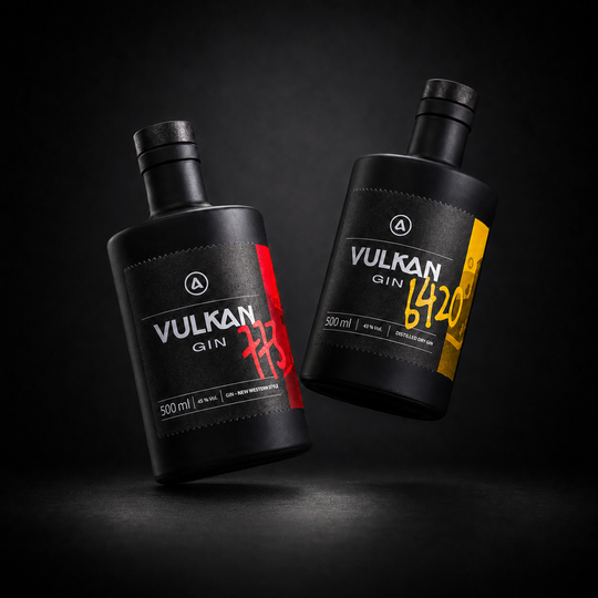 Gin Tasting Set 2×500ml – Zitrone Limette &amp; Kirsche – Vulkan Gin 6420 + 773